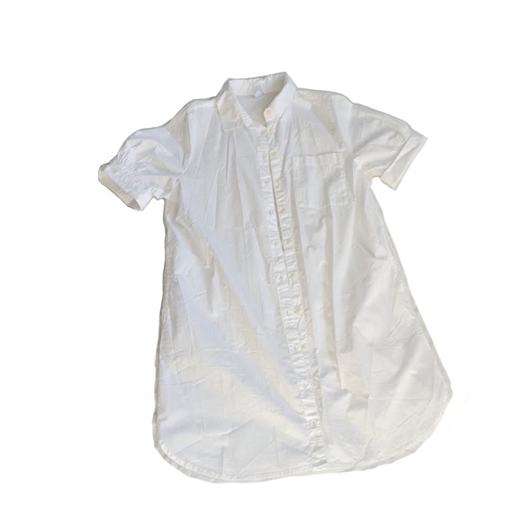 Airy spring summer Old Navy white button up shirt dress size medium NWOT - Picture 2 of 3